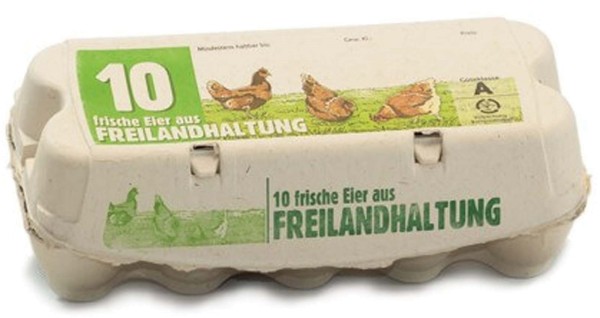 Eierverpackung / Eierschachtel (Freilandhaltung)