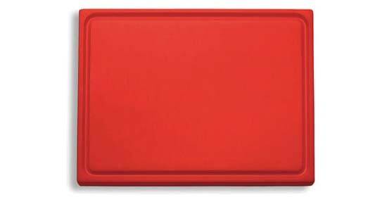 Dick-Kunststoff-Schneidbrett 26,5 x 32,5 cm, rot