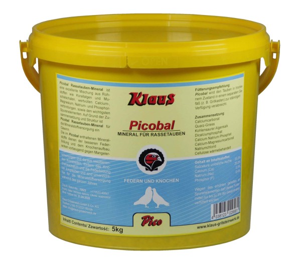 Klaus Picobal Mineral für Rassetauben, 5 kg